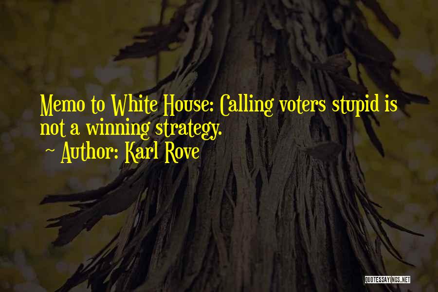 Memo Quotes By Karl Rove