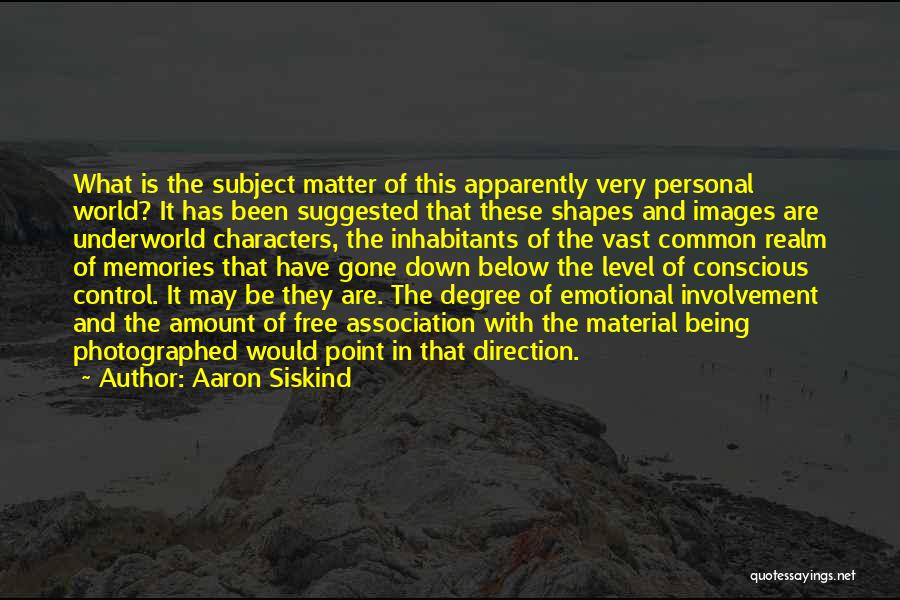 Memories And Photography Quotes By Aaron Siskind