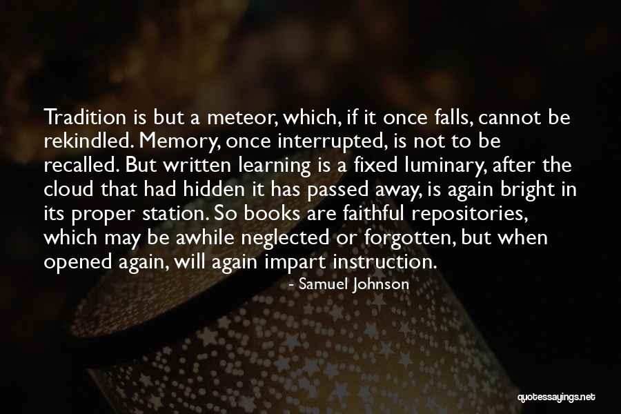 Memories Recalled Quotes By Samuel Johnson