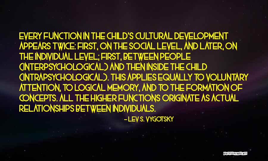 Memories When I Was A Child Quotes By Lev S. Vygotsky