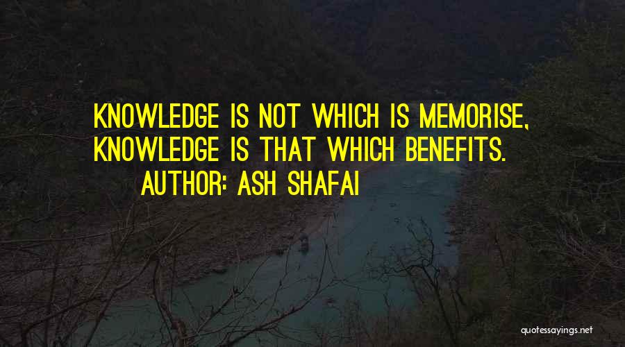 Memorise Quotes By Ash Shafai