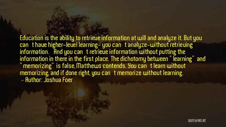 Memorizing Quotes By Joshua Foer