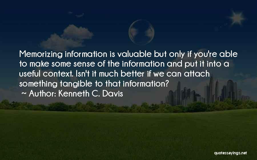 Memorizing Quotes By Kenneth C. Davis