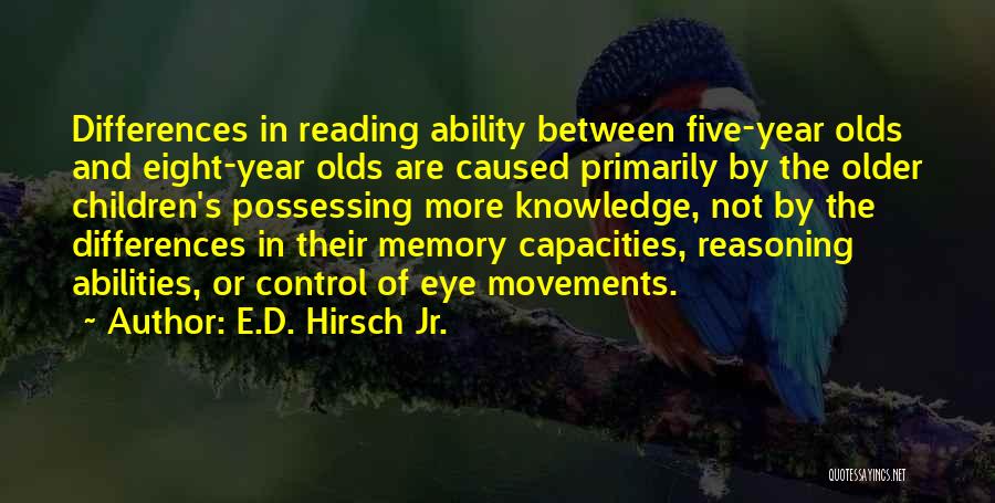 Memory And Education Quotes By E.D. Hirsch Jr.