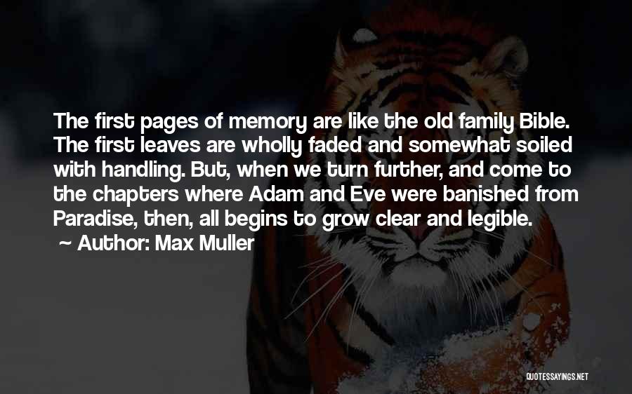 Memory And Family Quotes By Max Muller