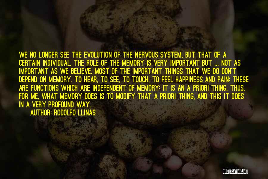 Memory And Happiness Quotes By Rodolfo Llinas