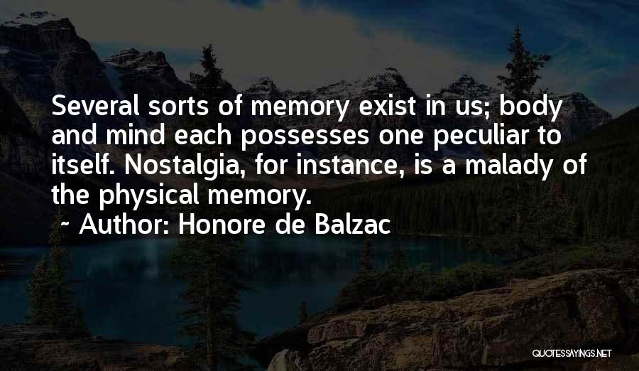 Memory And Nostalgia Quotes By Honore De Balzac