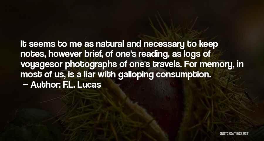 Memory And Quotes By F.L. Lucas