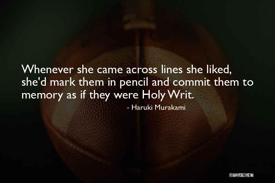 Memory And Quotes By Haruki Murakami