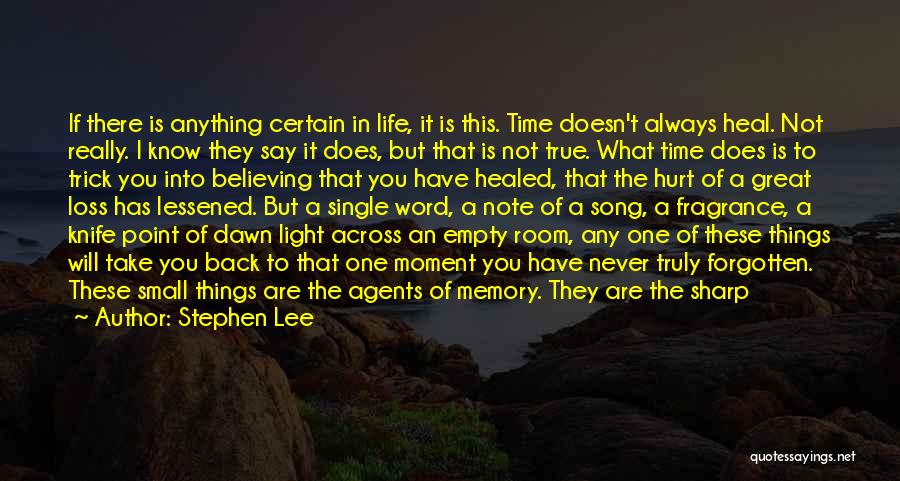 Memory And The Past Quotes By Stephen Lee