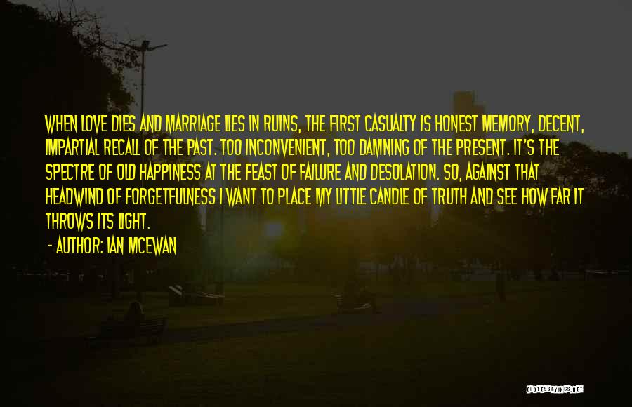 Memory For Forgetfulness Quotes By Ian McEwan