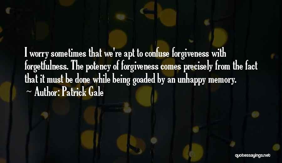 Memory For Forgetfulness Quotes By Patrick Gale