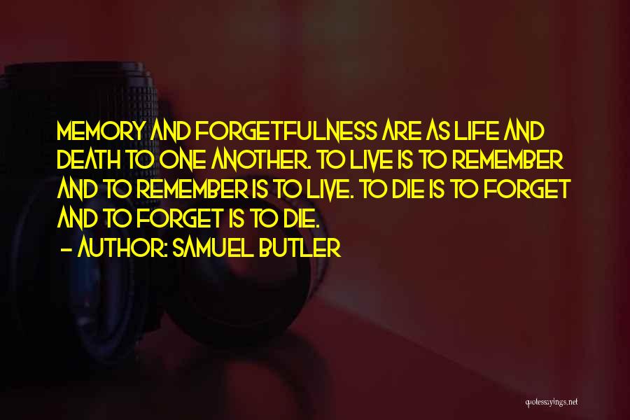 Memory For Forgetfulness Quotes By Samuel Butler