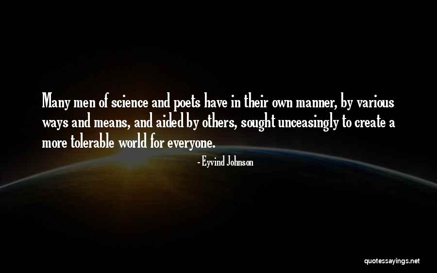 Men Poets Quotes By Eyvind Johnson Men Poets Quotes By Eyvind Johnson
