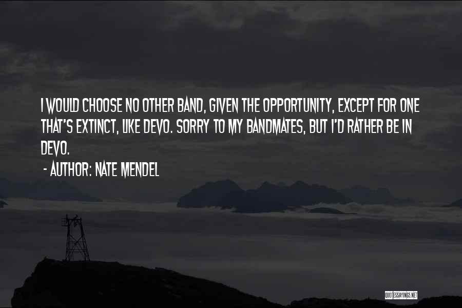Mendel Quotes By Nate Mendel