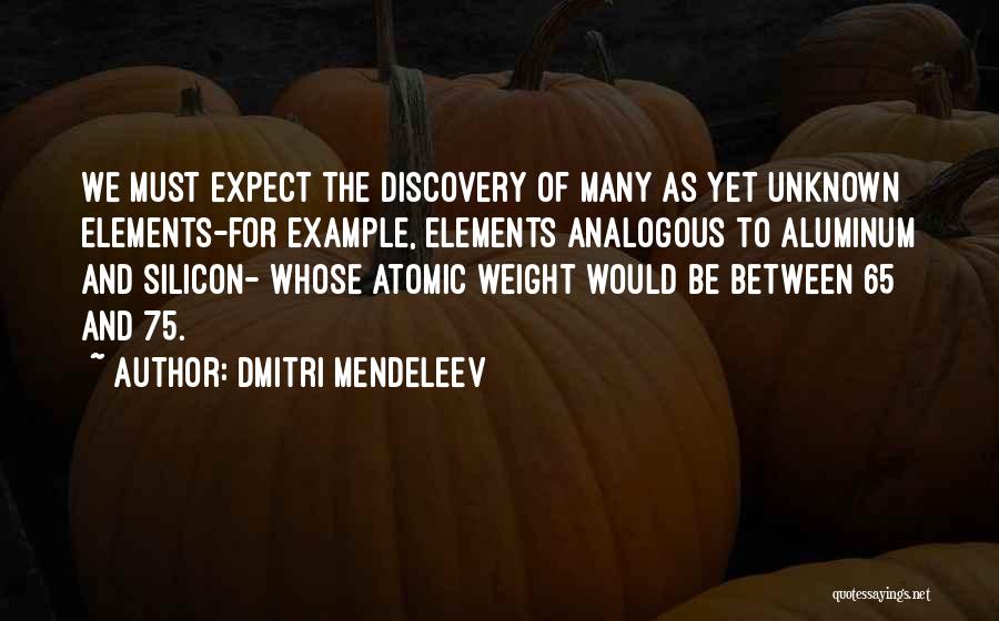 Mendeleev's Quotes By Dmitri Mendeleev