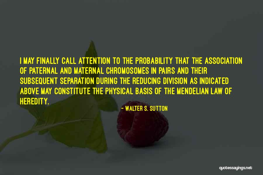 Mendelian Genetics Quotes By Walter S. Sutton Mendelian Genetics Quotes By Walter S. Sutton