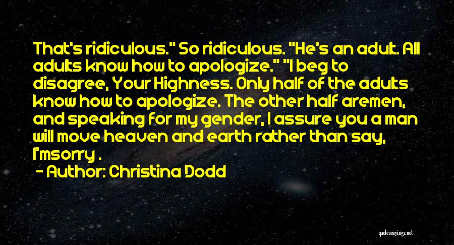 Men's Humor Quotes By Christina Dodd