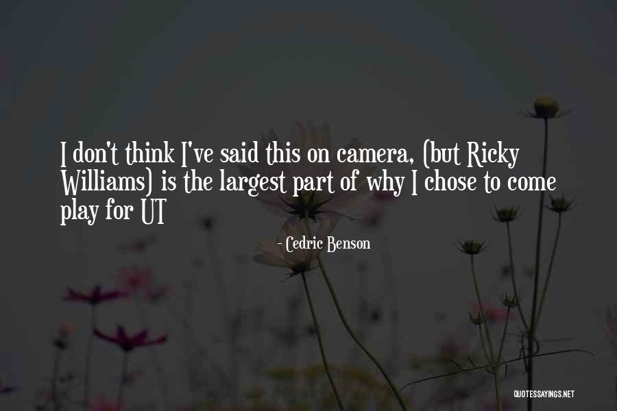 Mens Uniqueness Quotes By Cedric Benson Mens Uniqueness Quotes By Cedric Benson
