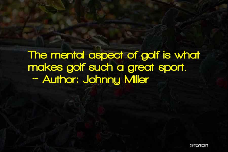 Mental Aspect Of Sports Quotes By Johnny Miller