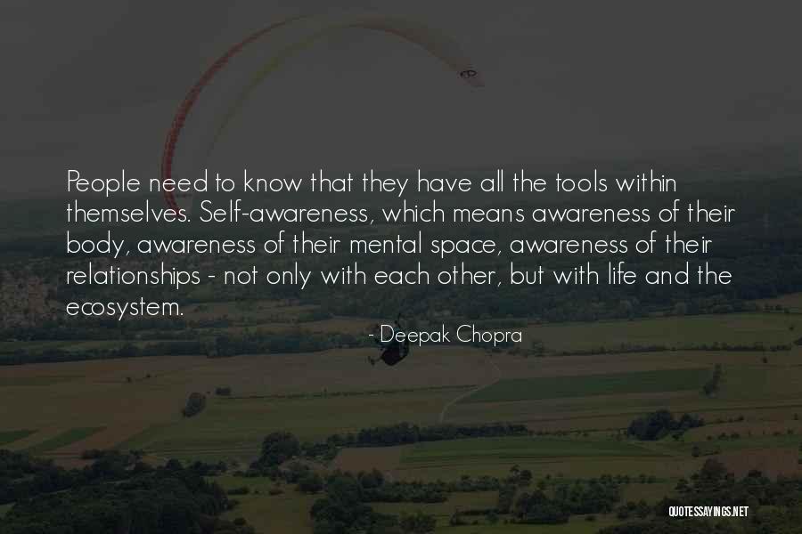 Mental Awareness Quotes By Deepak Chopra