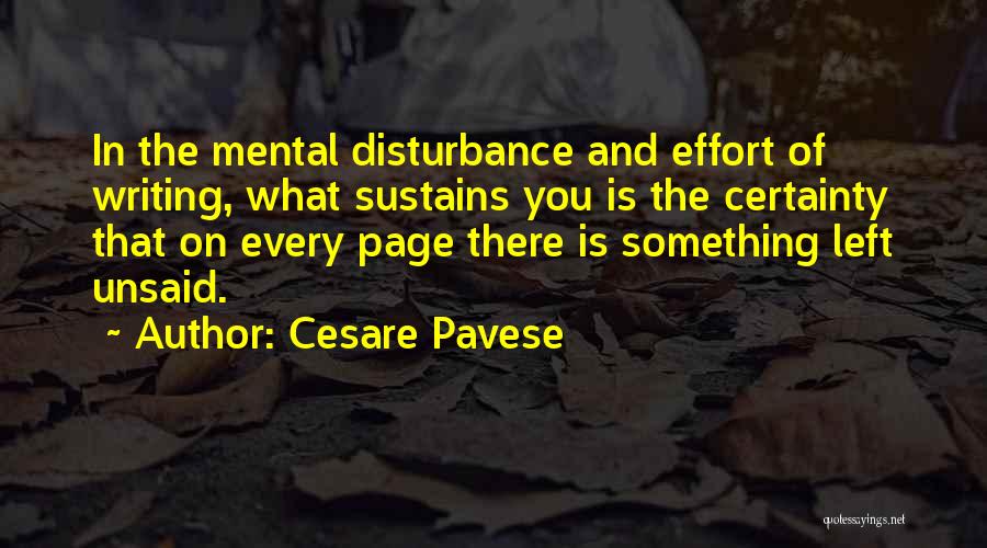 Mental Disturbance Quotes By Cesare Pavese