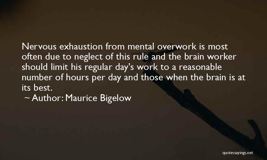 Mental Exhaustion Quotes By Maurice Bigelow