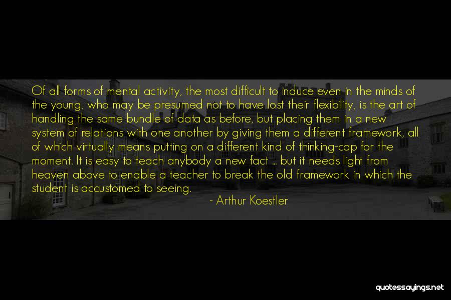 Mental Framework Quotes By Arthur Koestler Mental Framework Quotes By Arthur Koestler