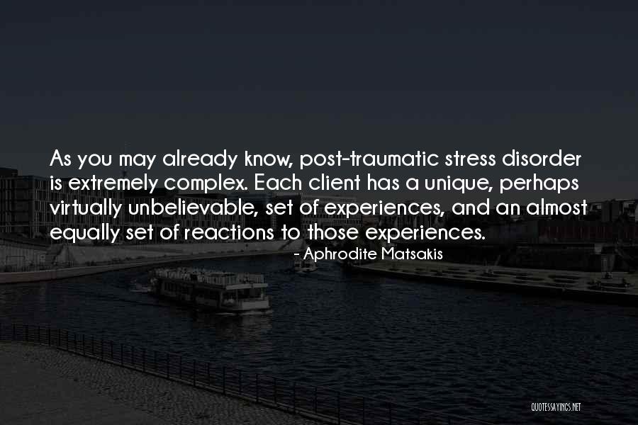 Mental Health And Stress Quotes By Aphrodite Matsakis