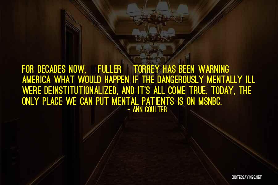 Mental Patients Quotes By Ann Coulter