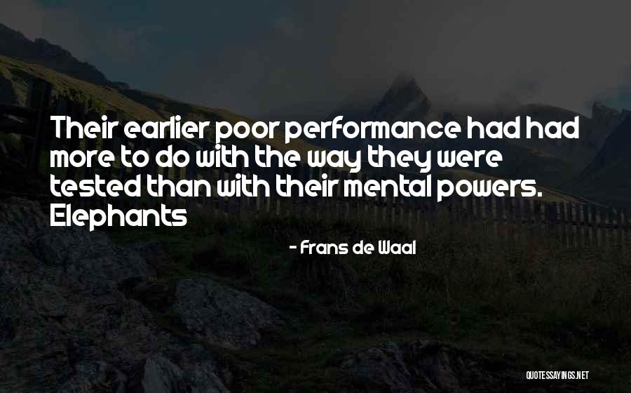 Mental Performance Quotes By Frans De Waal Mental Performance Quotes By Frans De Waal