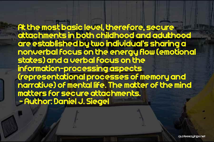 Mental Processes Quotes By Daniel J. Siegel