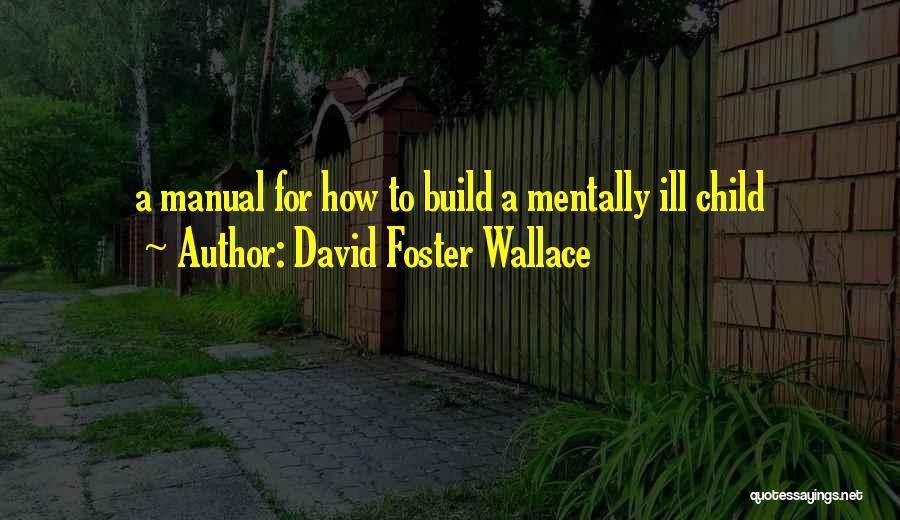 Mentally Ill Quotes By David Foster Wallace