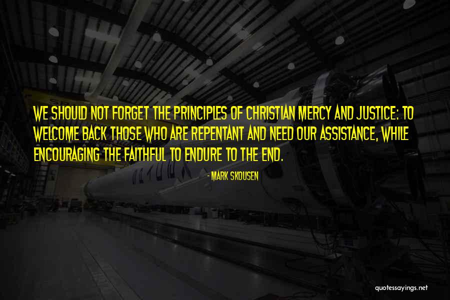 Mercy Christian Quotes By Mark Skousen