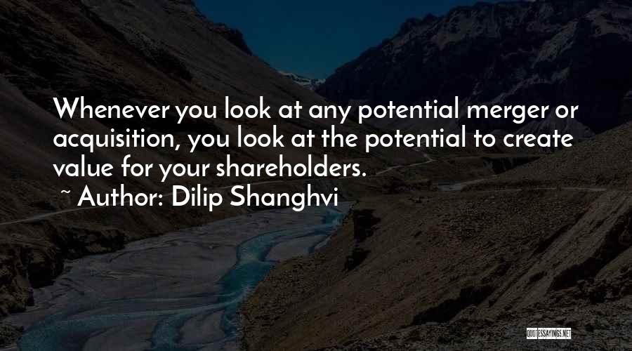 Merger Quotes By Dilip Shanghvi