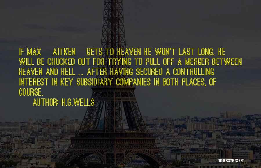 Merger Quotes By H.G.Wells