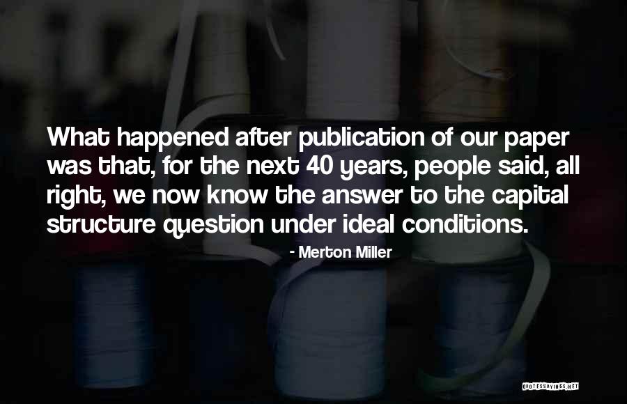 Merton Miller Quotes 203740 Merton Miller Quotes 203740