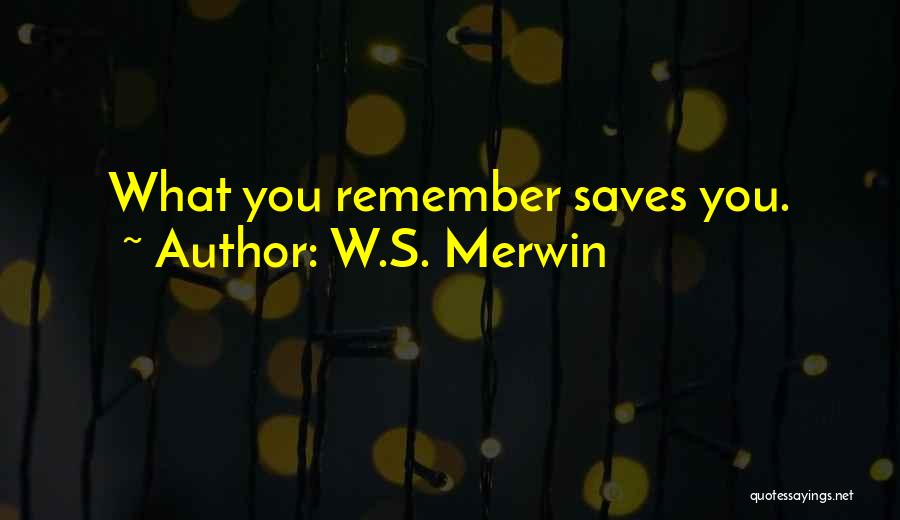 Merwin Quotes By W.S. Merwin