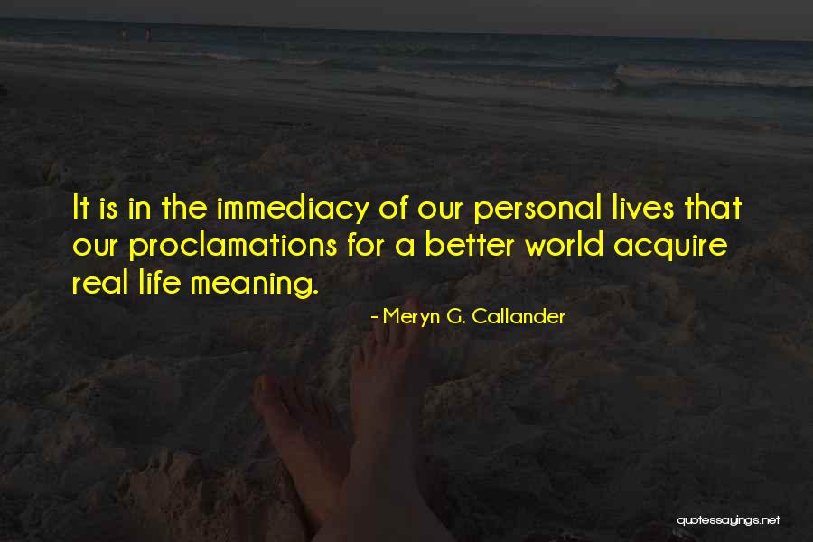 Meryn G. Callander Quotes 1489372