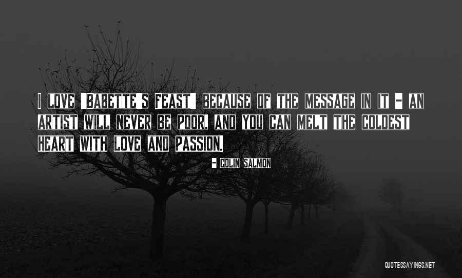 Message Heart Quotes By Colin Salmon