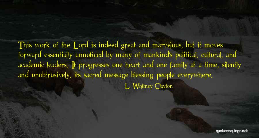 Message Heart Quotes By L. Whitney Clayton