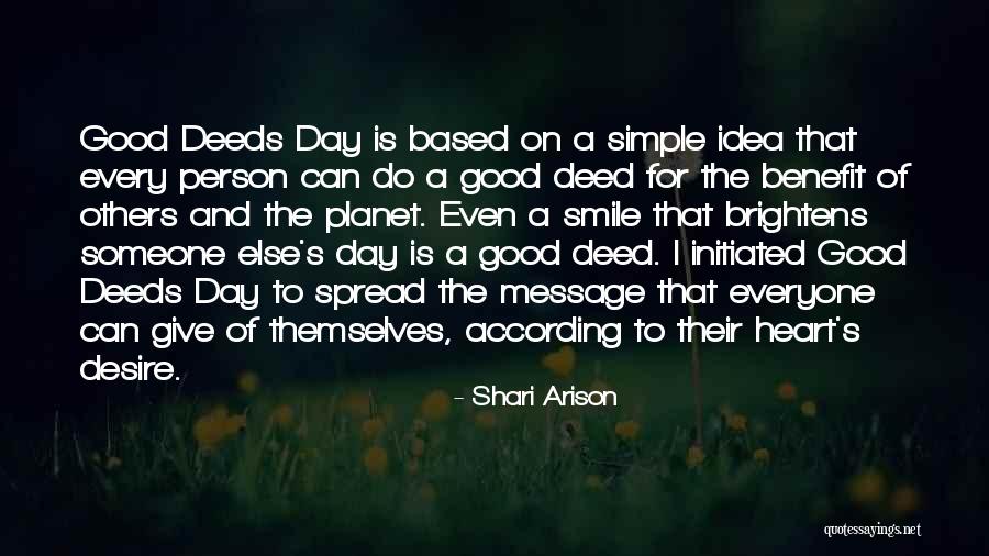 Message Heart Quotes By Shari Arison
