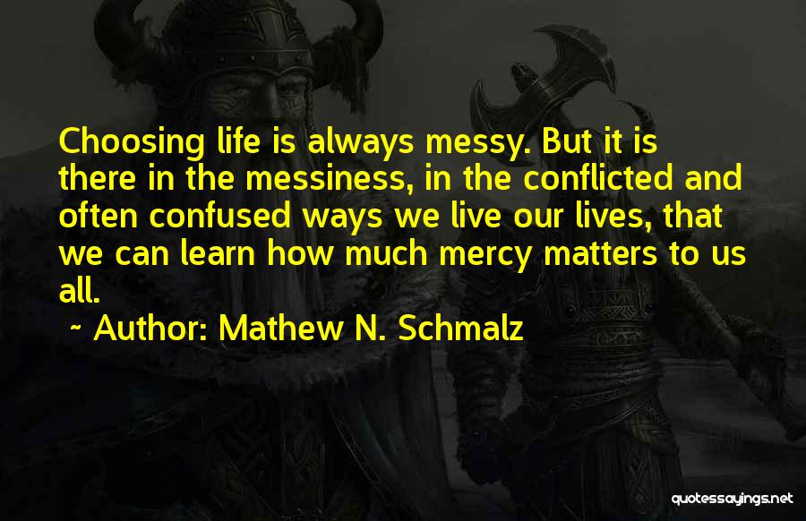 Messiness Quotes By Mathew N. Schmalz