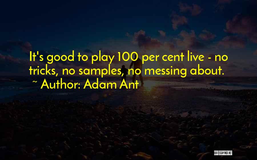 Messing Up Good Things Quotes By Adam Ant