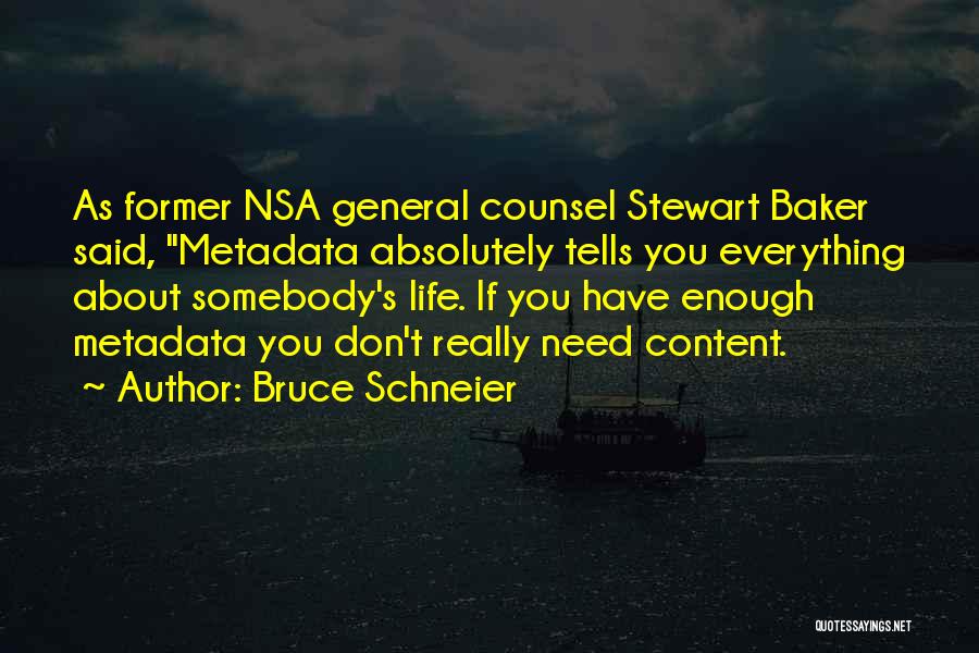 Metadata Quotes By Bruce Schneier