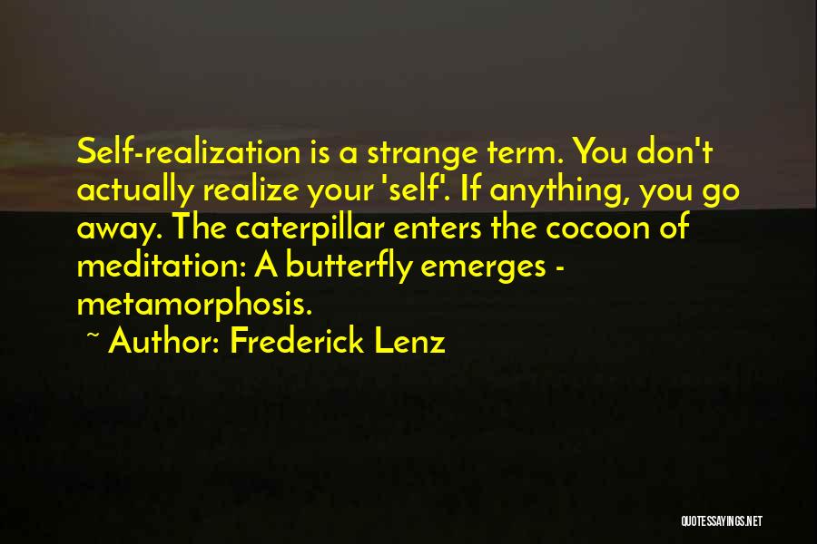Metamorphosis Butterfly Quotes By Frederick Lenz
