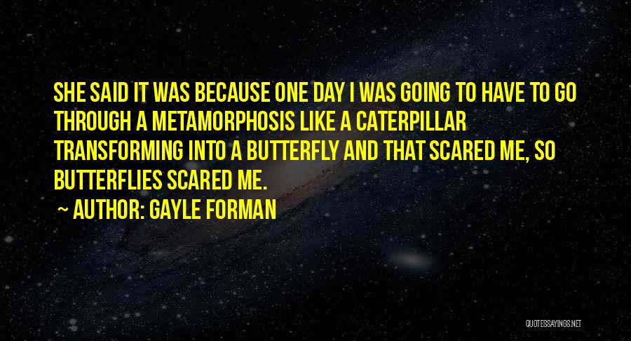 Metamorphosis Butterfly Quotes By Gayle Forman