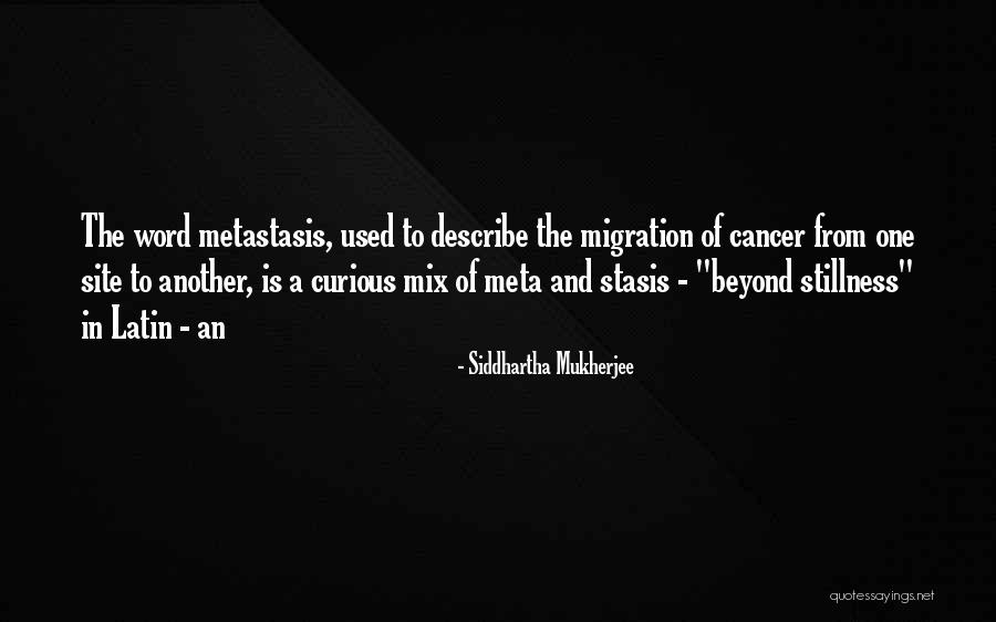 Metastasis Cancer Quotes By Siddhartha Mukherjee Metastasis Cancer Quotes By Siddhartha Mukherjee