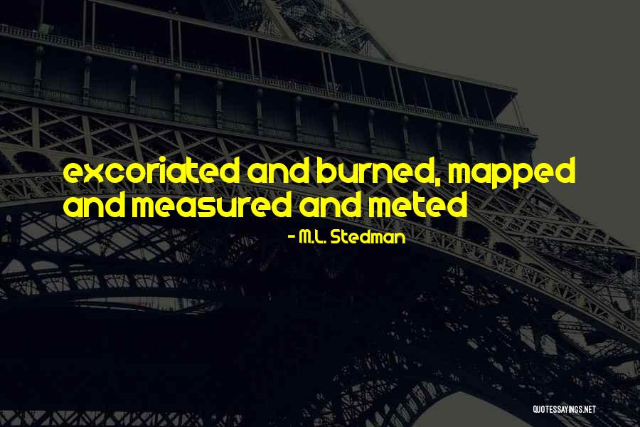 Meted Quotes By M.L. Stedman Meted Quotes By M.L. Stedman