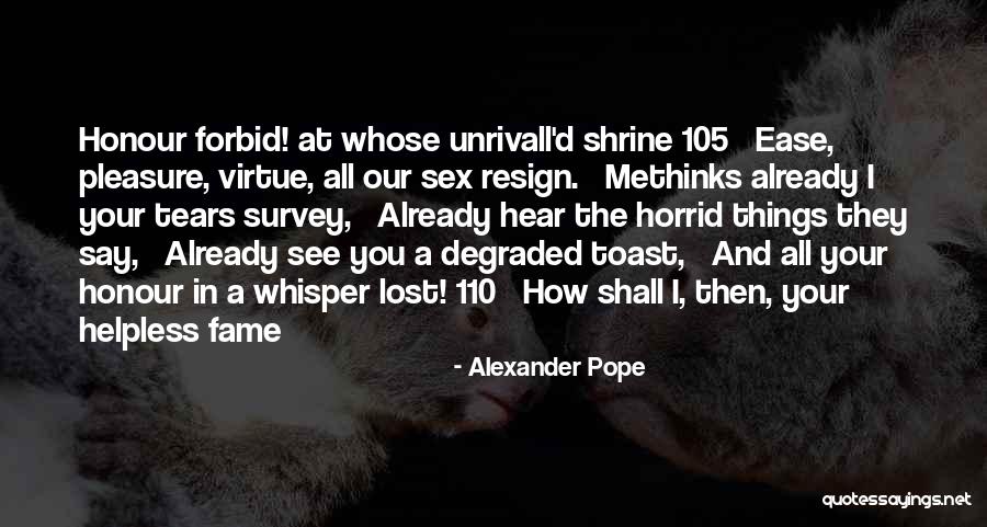 Methinks Quotes By Alexander Pope